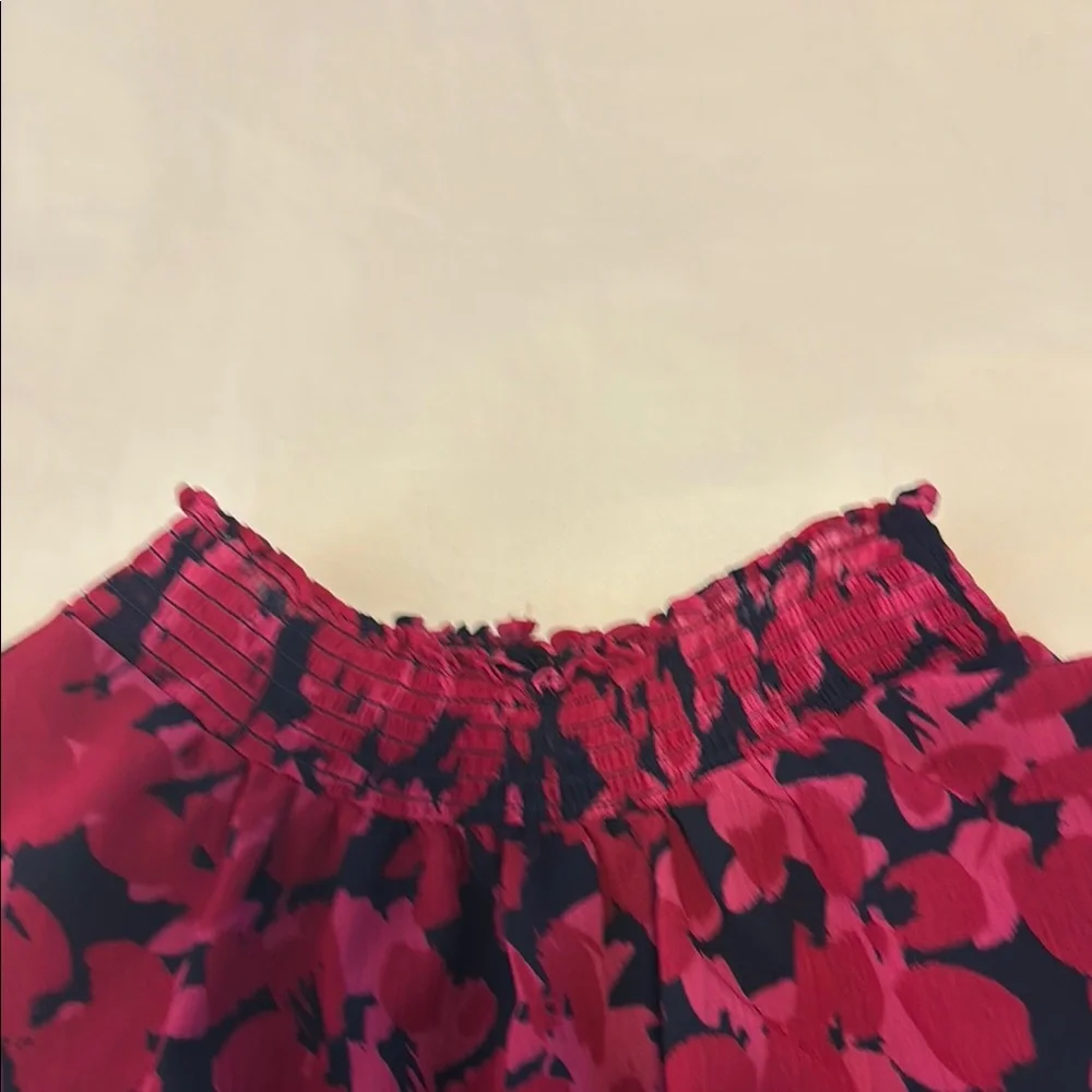 J. Crew Factory Red and Black Ruffled Sheath Dress - Picture 3 of 11